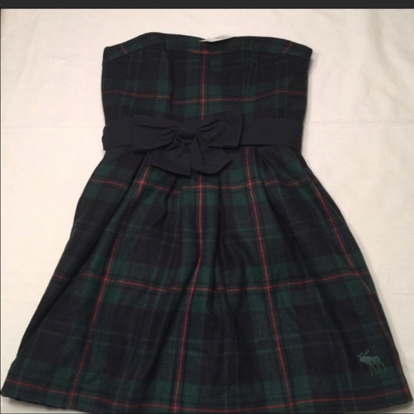 Abercrombie and Fitch plaid strapless - Picture 1 of 4